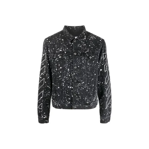 Off Белый FW22 Черный Мужской Джинсовые Куртки