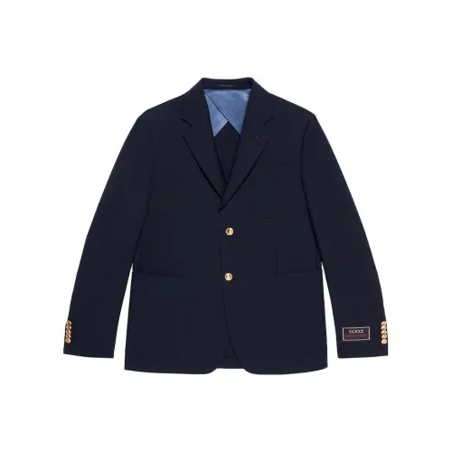 GUCCI Бизнес-костюм пальто мужской синий