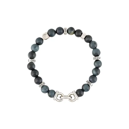 FERRAGAMO Brass Bracelets Мужской Темно-серый