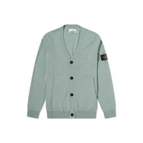 Stone Island Серый Зеленый Мужской Трикотаж