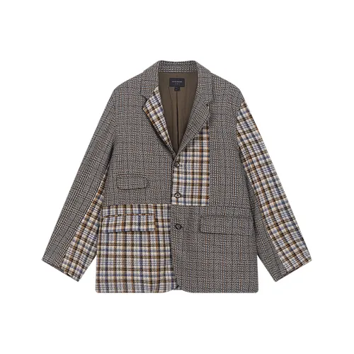 Bosieagender Коричневая клетка Унисекс Офисные костюмы