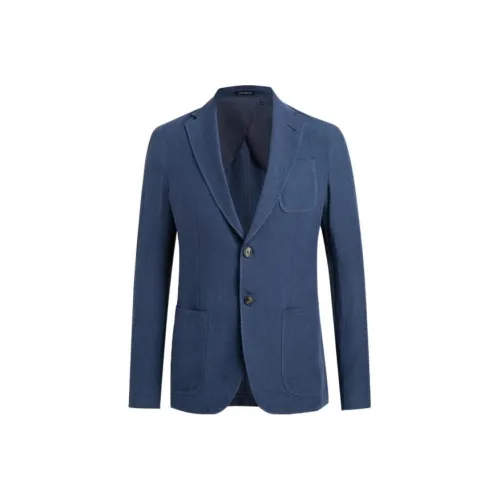 EMPORIO ARMANI SS22 Бизнес-костюм Пальто Мужской Синий