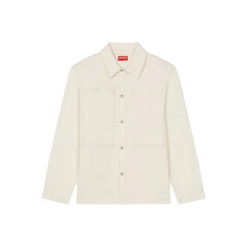 KENZO Экрю Мужские Джинсовые Куртки