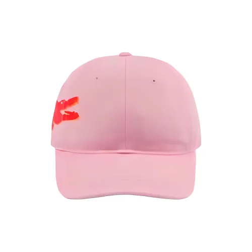Кепки из хлопка с логотипом LACOSTE унисекс розовые