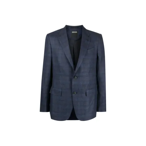 Zegna Бизнес-костюм Пальто Мужское Синее