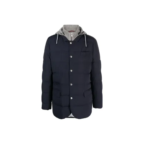 BRUNELLO CUCINELLI Морской синий Мужские Куртки