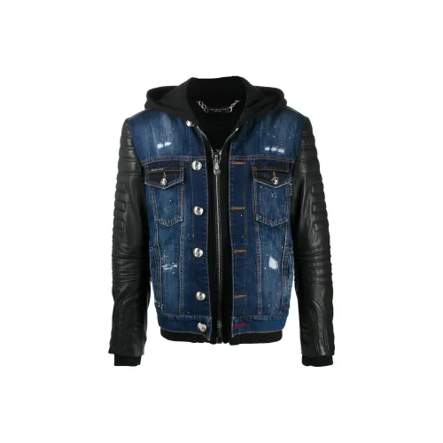 PHILIPP PLEIN Blue Men's Jackets PHILIPP PLEIN Синий Мужские Куртки