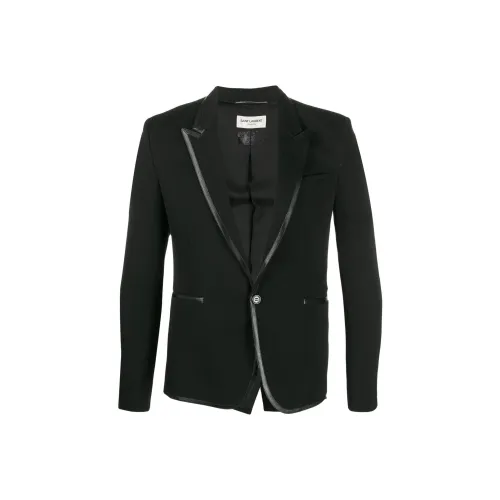 SAINT LAURENT Бизнес-костюм пальто мужской черный