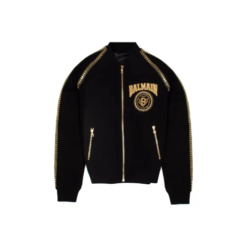 BALMAIN Мужские черные куртки