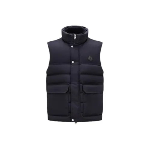 MONCLER Темно-синие мужские жилеты