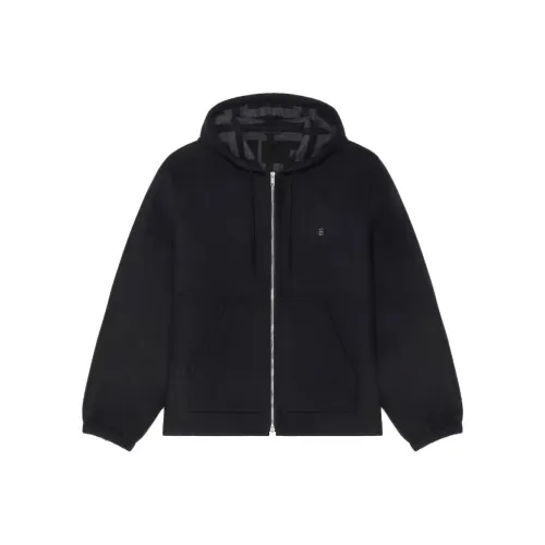 GIVENCHY Толстовка в двойной лицевой куртке и пальто мужской черный