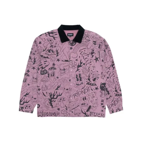 RIPNDIP совместный бренд Фуксия Мужские Куртки