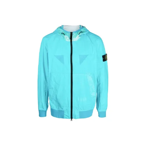 Stone Island Бирюзовый Мужской Куртки