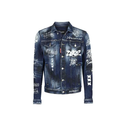 DSQUARED 2 Синий Мужской Джинсовые Куртки