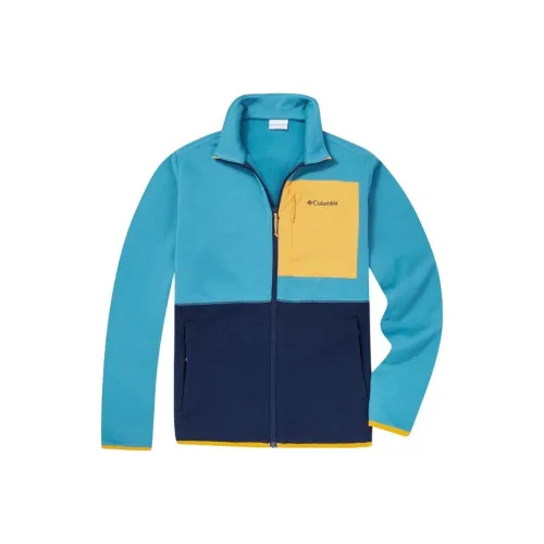 Columbia Синий Мужской Флисовый Пуховик