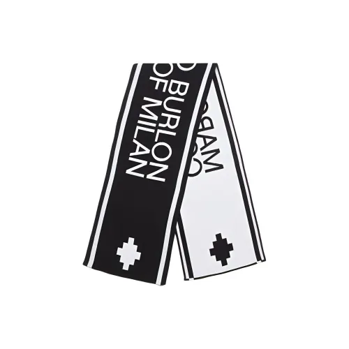 marcelo burlon Шарфы из шерсти Knit Черно-белая панда Унисекс