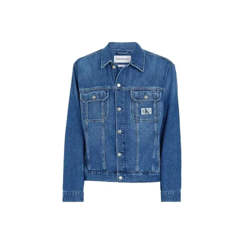 CALVIN KLEIN Denim Куртка Мужская Средняя Темно-Синяя