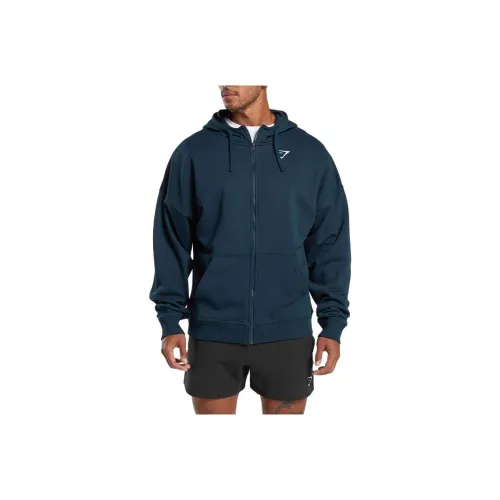 GYMSHARK Crest Куртки и Пальто Мужской Морской