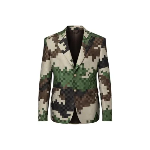 LOUIS VUITTON SS24 Бизнес Костюм Пальто Мужской Многоцветный