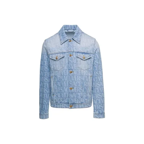 VERSACE Denim Jacket Men's Sky Blue