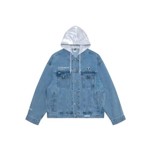 Aape Синий BLL Мужские Джинсовые Куртки