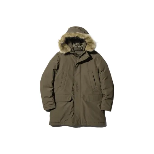 UNIQLO Оливковый Мужской Пуховик