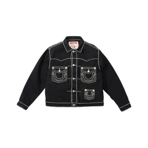 Supreme Co Бренд Коллекция Унисекс Джинсовые Куртки