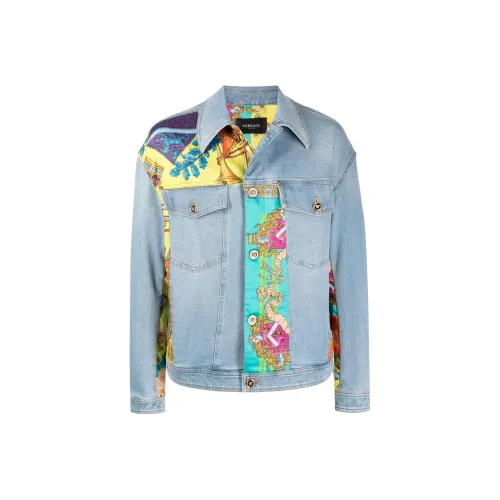 VERSACE Синий Мужской Джинсовые Куртки