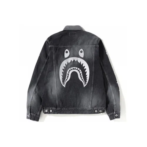 A BATHING APE Denim Jacket Unisex Black