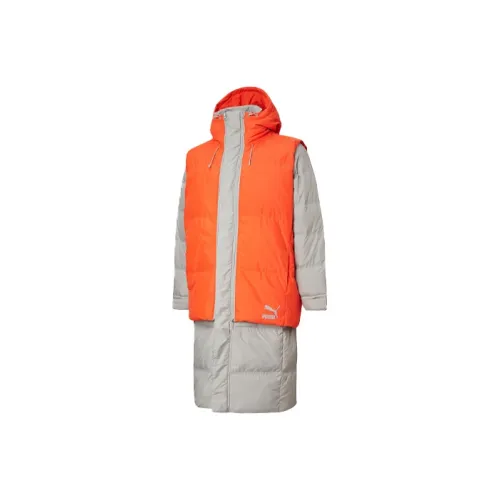 PUMA PADDED VEST Lime Gray Men's Down Jackets
