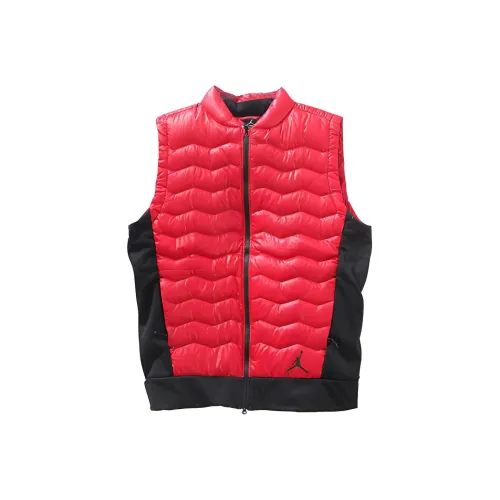 Jordan Red Men's Down Vest Джордан Красный Мужской Пуховый жилет