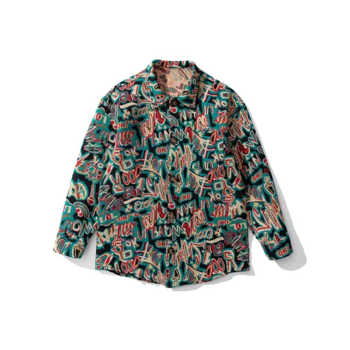 CSKS Куртки Пальто Унисекс Ткань окрашенная в пряжу Жаккард