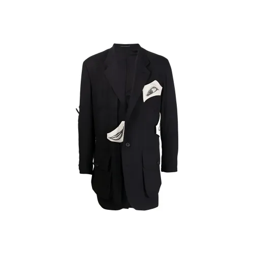 Yohji Yamamoto Черные Мужские Деловые Костюмы