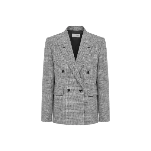 SAINT LAURENT Бизнес-костюм Пальто Мужской Серый