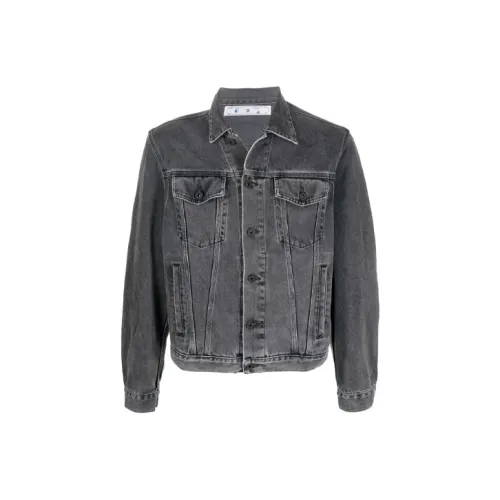 Off Белый FW21 Серый Мужские Джинсовые Куртки