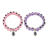 Розово-красный + Фиолетовый, 1 пара