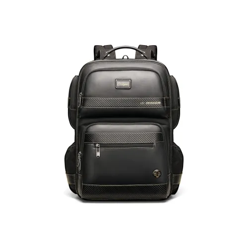 CROSSGEAR Рюкзак из нейлона и коровьей кожи мужской черный