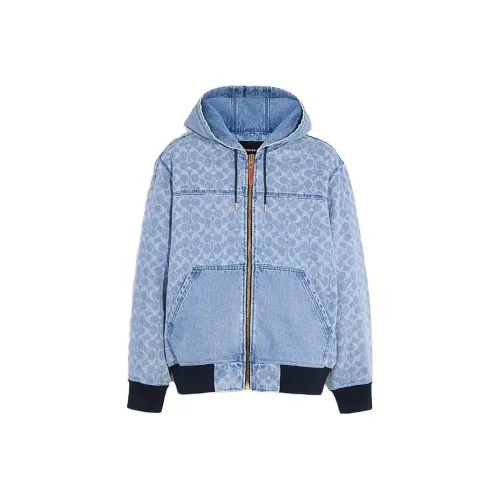 COACH SS23 Denim Jacket Men's Blue