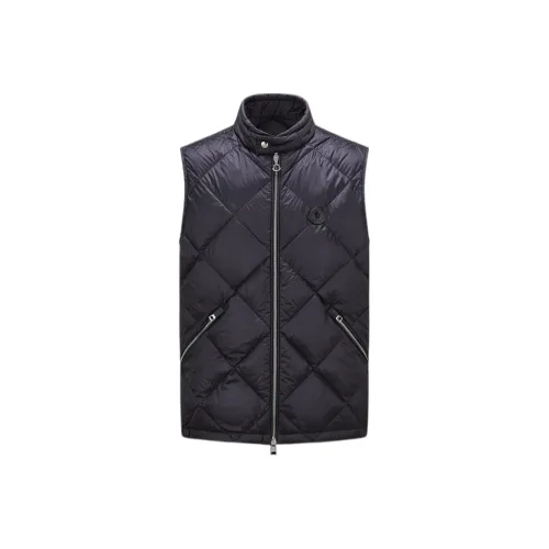 MONCLER Черный Мужской Пуховый жилет