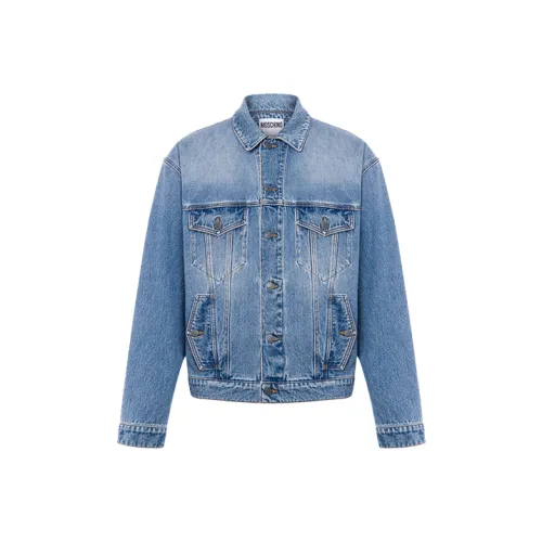 MOSCHINO Blue Men's Denim Jackets MOSCHINO Синий Мужские Джинсовые Куртки