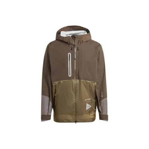 Adidas Ночной свет Водонепроницаемый и Ветрозащитный Ветровка Мужской Темно-оливковый зеленый