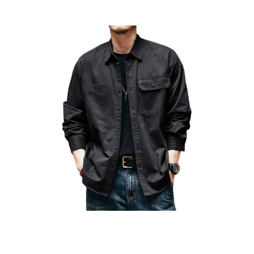 GELANLU Летняя рубашка свободный крой унисекс