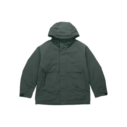 UNIQLO Jil Sander Collaboration Пуховик Зимний Мужской Темно-зеленый