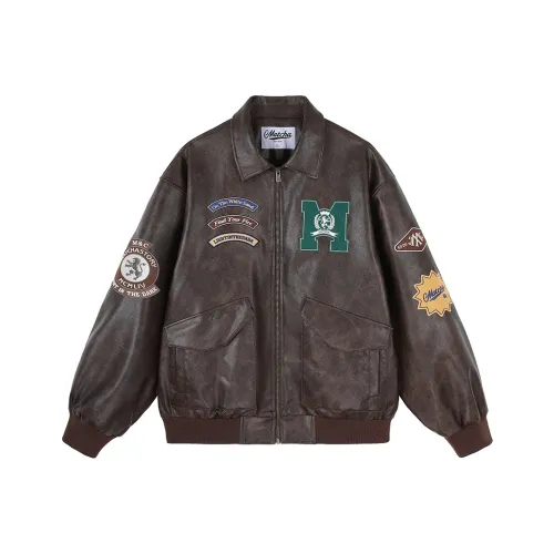 MATCHA STORY College Series Куртки и Пальто Унисекс Кофе