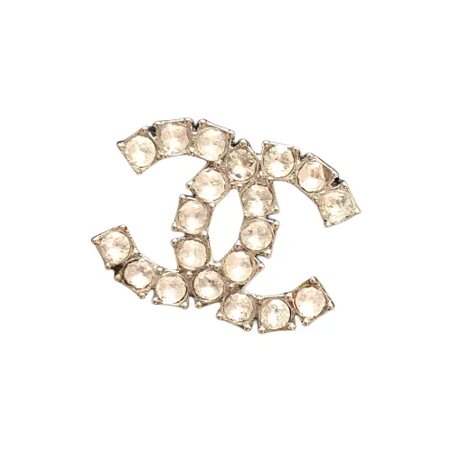 CHANEL Princess Cut Diamond Stud Earrings Women's Gold