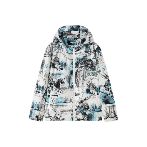 DEGAIA SS24 Куртки Пальто Мужской Естественный Белый Животный Принт