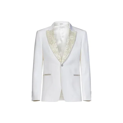 Alexander McQueen SS23 Бизнес-костюм Пальто Мужской Белый