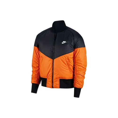 Nike Оранжевый Черный Многоцветный Мужской Пуховик