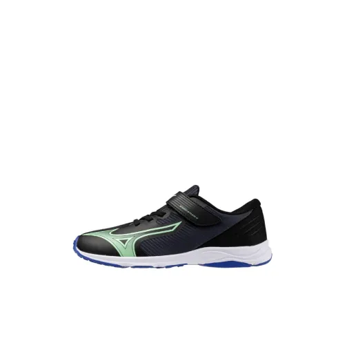 Mizuno Speed Детские беговые кроссовки Низкий Топ Черный/Новый Мятный/Синий 07 Kids