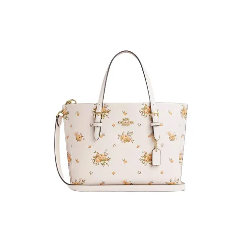 COACH Pebble кожа сумка-тоут сумка для покупок сумка через плечо сумка среднего размера женская белая